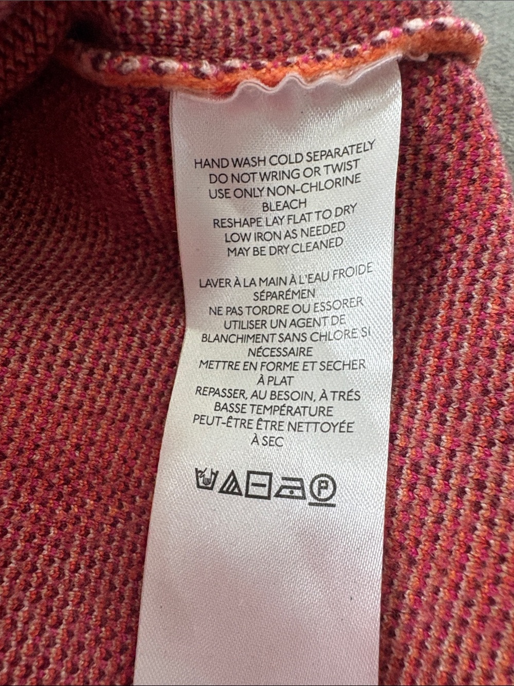 Anthropologie Maeve Vera Jacquard Retro Geometric Sweater Vest XL Orange / Pink - Picture 6 of 7